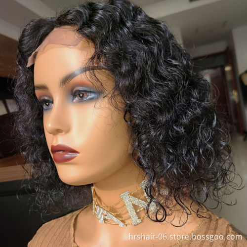 180 Density 4*4 Lace Human Hair Wigs for Black Women Wholesale Brazilian Virgin Hair 4*4 Lace Front Wig with Baby Hair